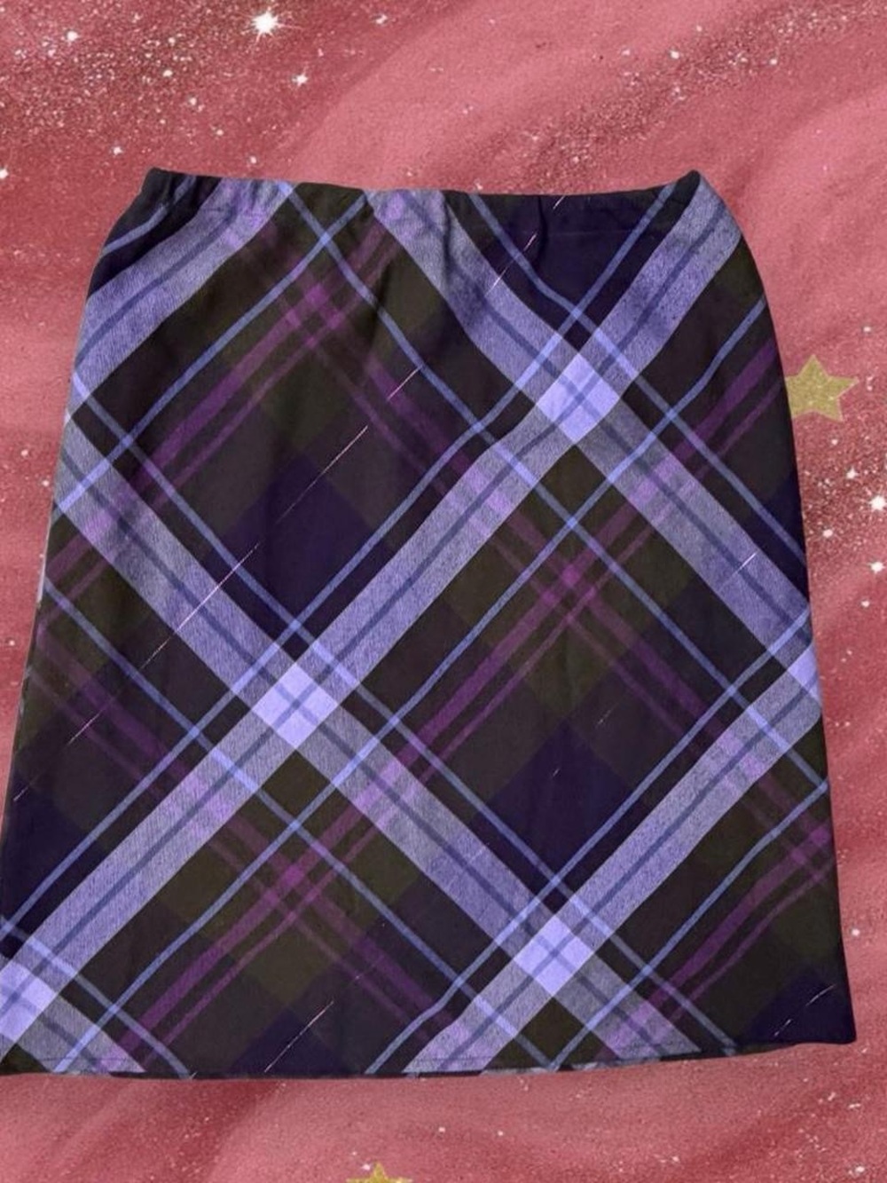 Purple Plaid  Skirt